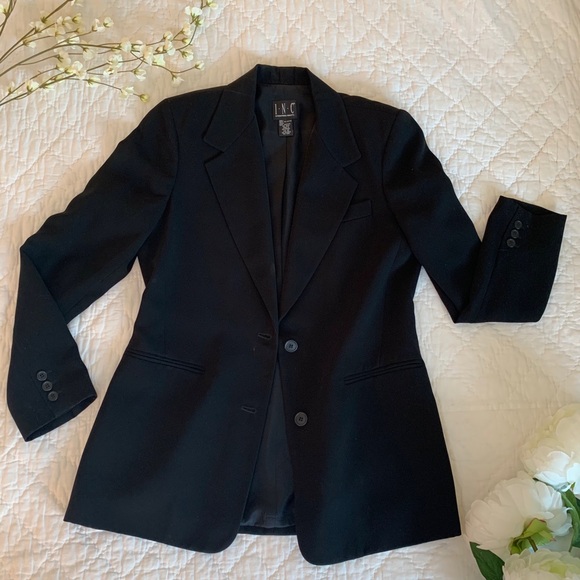 INC black blazer and skirt suit - Picture 2 of 5